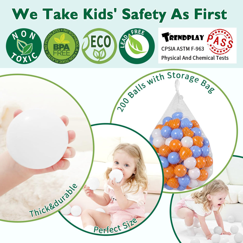 TRENDPLAY ball pit round balls image—2.2-inch balls promote sensory exploration.