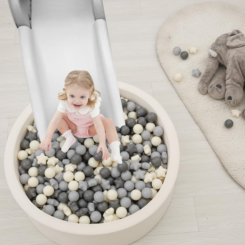 TRENDPLAY non-toxic plastic ball pit balls in star shapes for gentle sensory play.