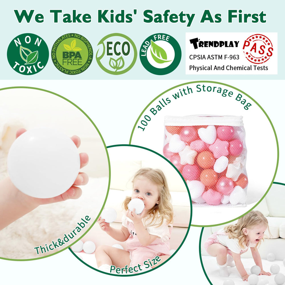 TRENDPLAY heart pit ball 2.5 inches for cooperative play and festive setups.