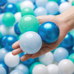 TRENDPLAY pearl blue and green balls highlight colorful pits and sensory play