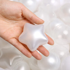 TRENDPLAY Star Ball Pit Balls show vibrant pearl colors for interactive play.