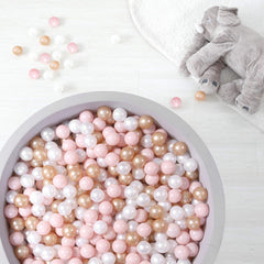TRENDPLAY pink hollow balls for ball pits inspire safe, colorful toddler play.