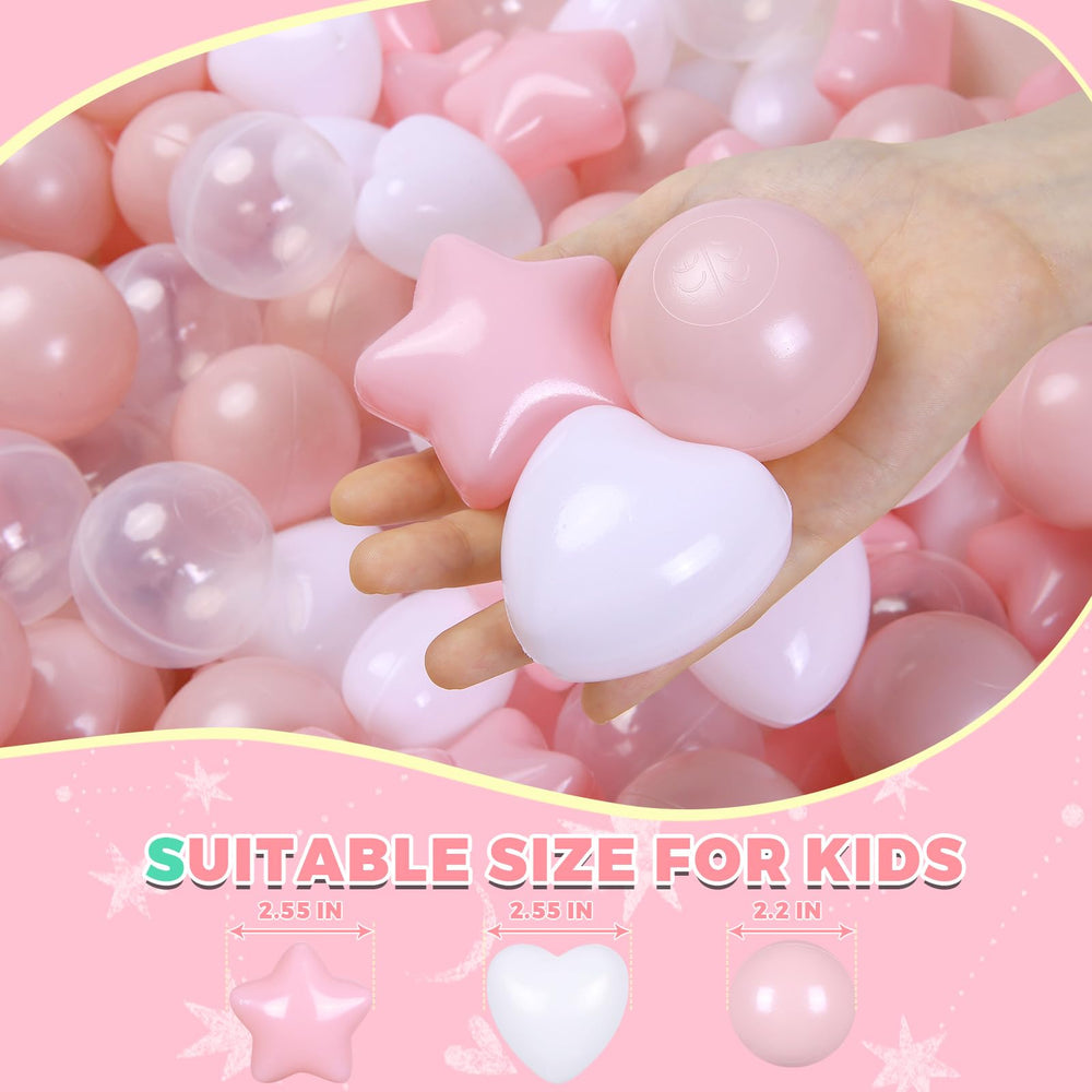 TRENDPLAY 2.5-inch star pit balls add bright shapes to any setup.