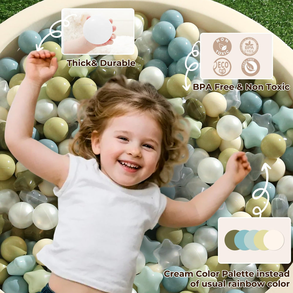 TRENDPLAY Star Ball Pit Balls clear balls enhance depth in ball pits and pools.