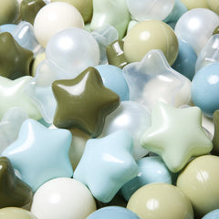 TRENDPLAY Star Ball Pit Balls pearl finish adds sparkle for party decor and play.