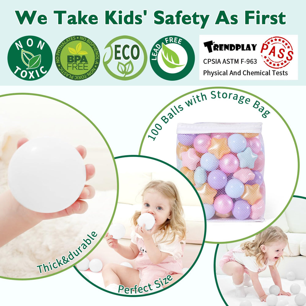 TRENDPLAY star ball pit balls mermaid colors enhance sensory play in busy playrooms.