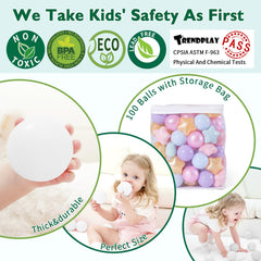 TRENDPLAY star ball pit balls mermaid colors enhance sensory play in busy playrooms.