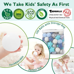TRENDPLAY Star ball pit balls bright color combos enhance visual appeal during play.