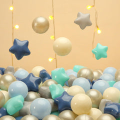 TRENDPLAY Star ball pit balls color counting and shape recognition during fun sessions.
