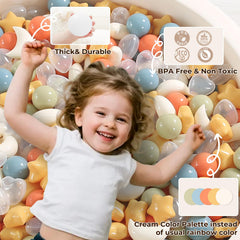 TRENDPLAY Star Ball Pit Balls color-mix clear highlight translucent texture for playful glow.