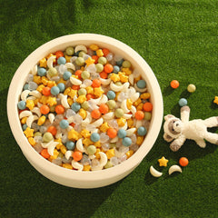 TRENDPLAY Star Ball Pit Balls cream color: soft tones ideal for cozy play spaces.