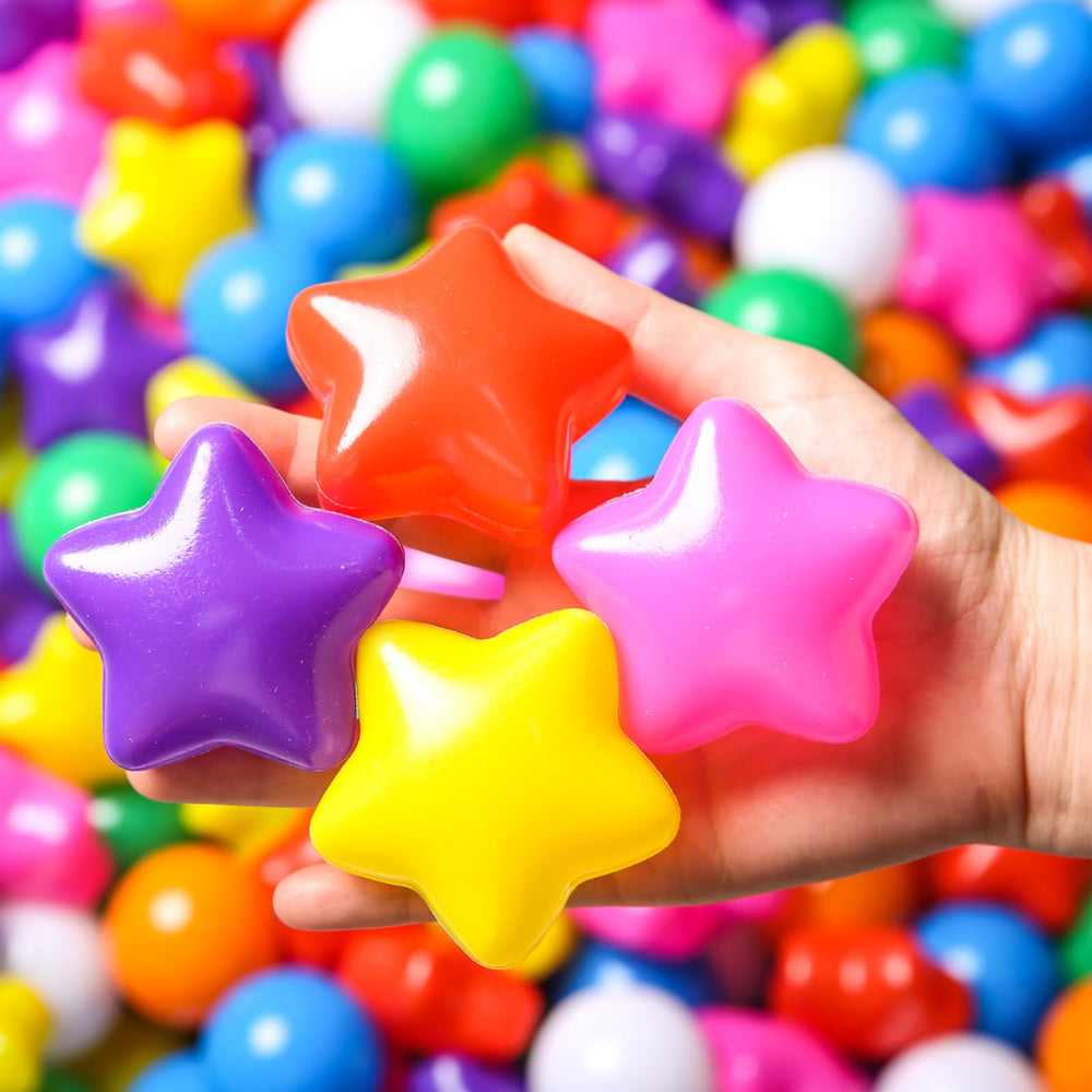 TRENDPLAY rainbow star balls deliver durable non-toxic play for little hands.