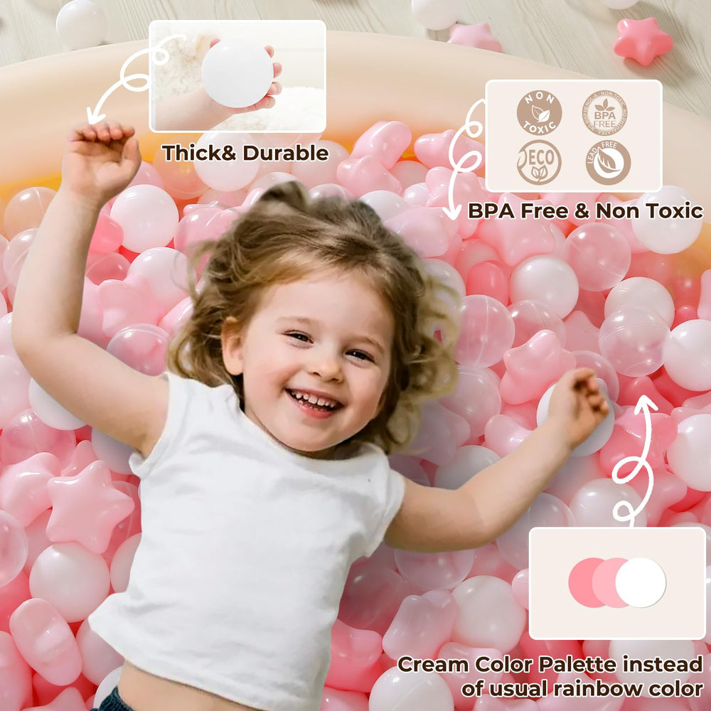 TRENDPLAY star ball pit white offers high-contrast sensory exploration.