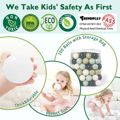 TRENDPLAY toddler-friendly balls for at-home play supporting sensory growth.