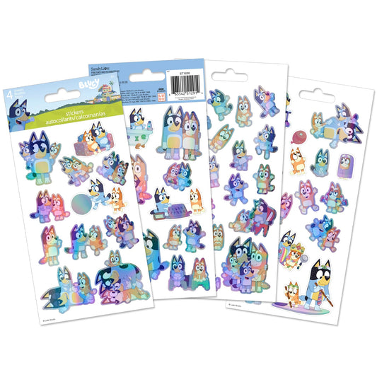 Trends International Bluey holographic stickers sheet 1 adds shimmering laptop designs