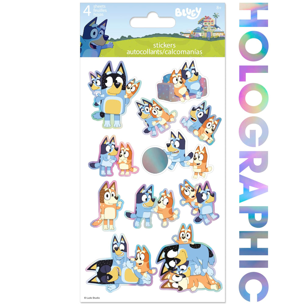 Trends International Bluey holographic stickers sheet 4 highlights kids' crafts