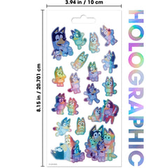 Trends International Bluey holographic stickers sheet 9 folds accordion-style for storage