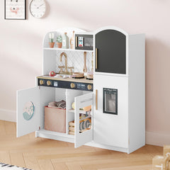 Treocho Play Kitchen white easy assembly for quick setup