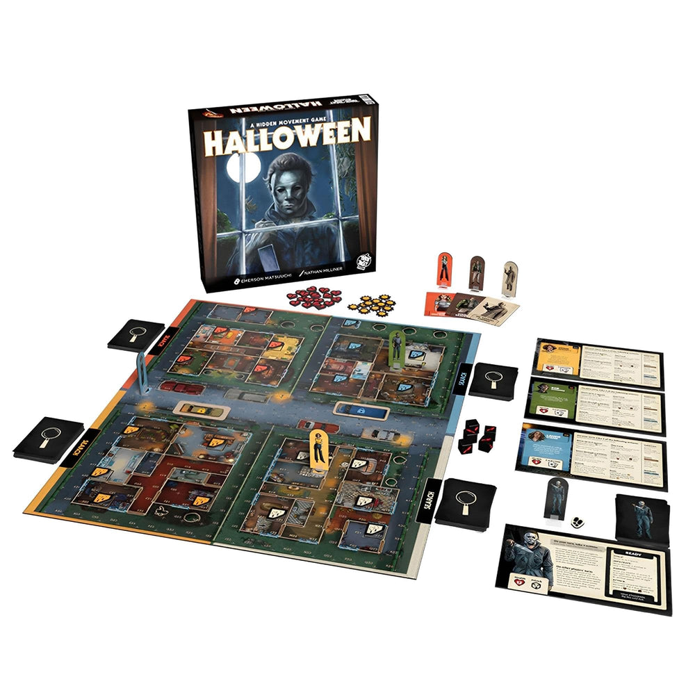 Trick Or Treat Studios Halloween 1978 Michael Myers miniature centerpiece enhances dramatic confrontation.