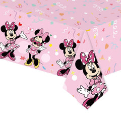 Trifoot triple mouse tablecloth set: pink design protects surfaces during family meals.