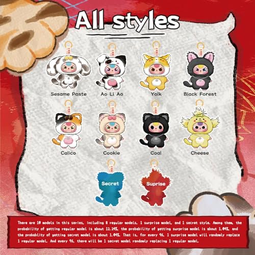 Triiter Baby Three Cat and Dog blind box, style-3 figure, adds playful pop to desks and shelves.