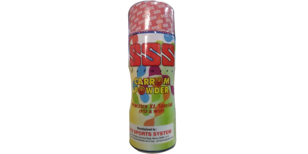 Triple S Carrom Powder bottle enables smooth sliding on carrom boards