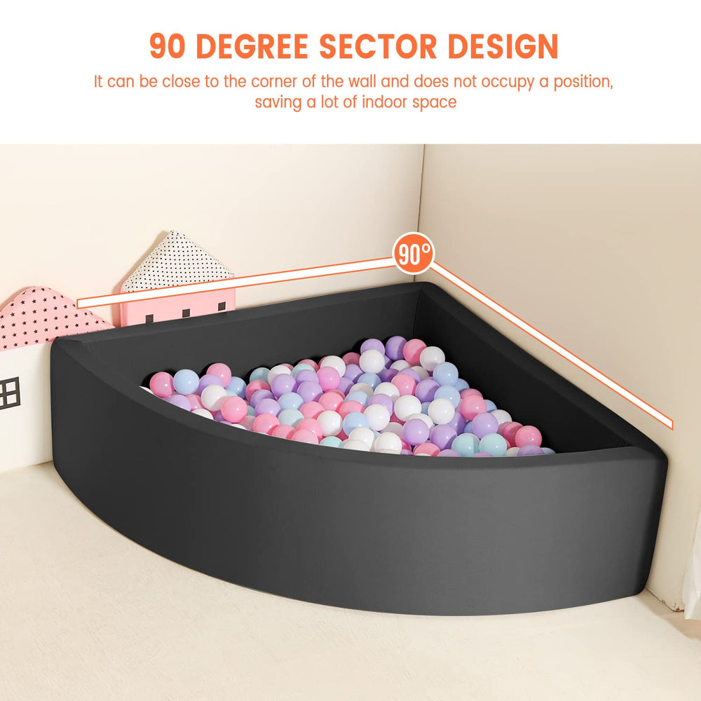 Black color offers a sleek, versatile look for play areas