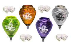 Trompo Cometa COBRITA durable plastic top with snake-like texture for smooth spins.