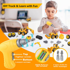 Trovogil take apart truck bulldozer: sturdy design for imaginative indoor and outdoor play