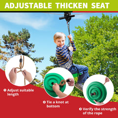 TRSMIMA complete zipline kit ready for easy backyard setup.