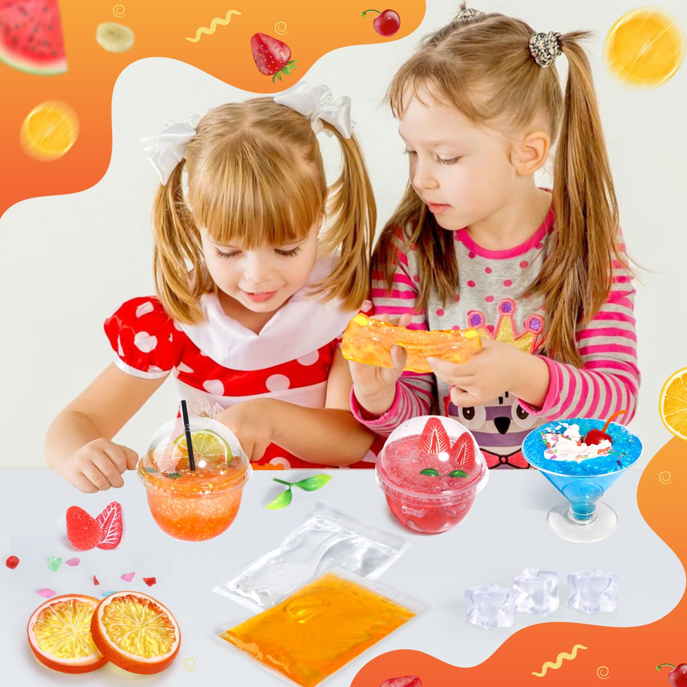 Trubic DIY Orange Crunchy Slime gift-ready kit for birthdays and classrooms.