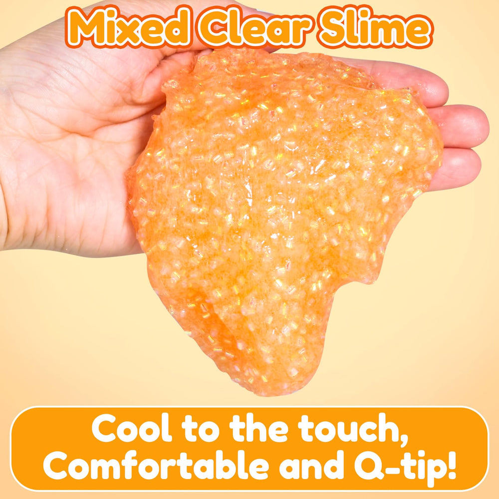 Trubic DIY Orange Crunchy Slime included straw enhances party-ready storytelling.
