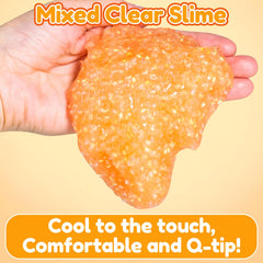 Trubic DIY Orange Crunchy Slime included straw enhances party-ready storytelling.