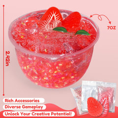 Trubic crunchy slime texture close-up showing beads and non-sticky finish for mess-free fun.