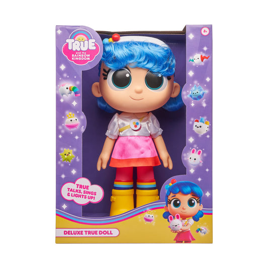 True and the Rainbow Kingdom talking doll with lights and sounds sparks imaginative play.