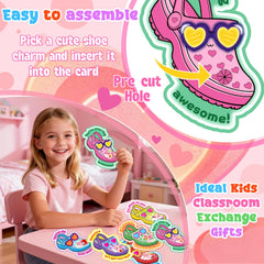TSDATOWR card with punched hole showing interactive charm insertion