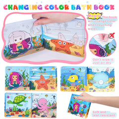 TSDATOWR color-changing ocean bath book reveals changing colors in water.