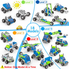 Tsomtto 18-in-1 STEM toy rocket car model ready for build