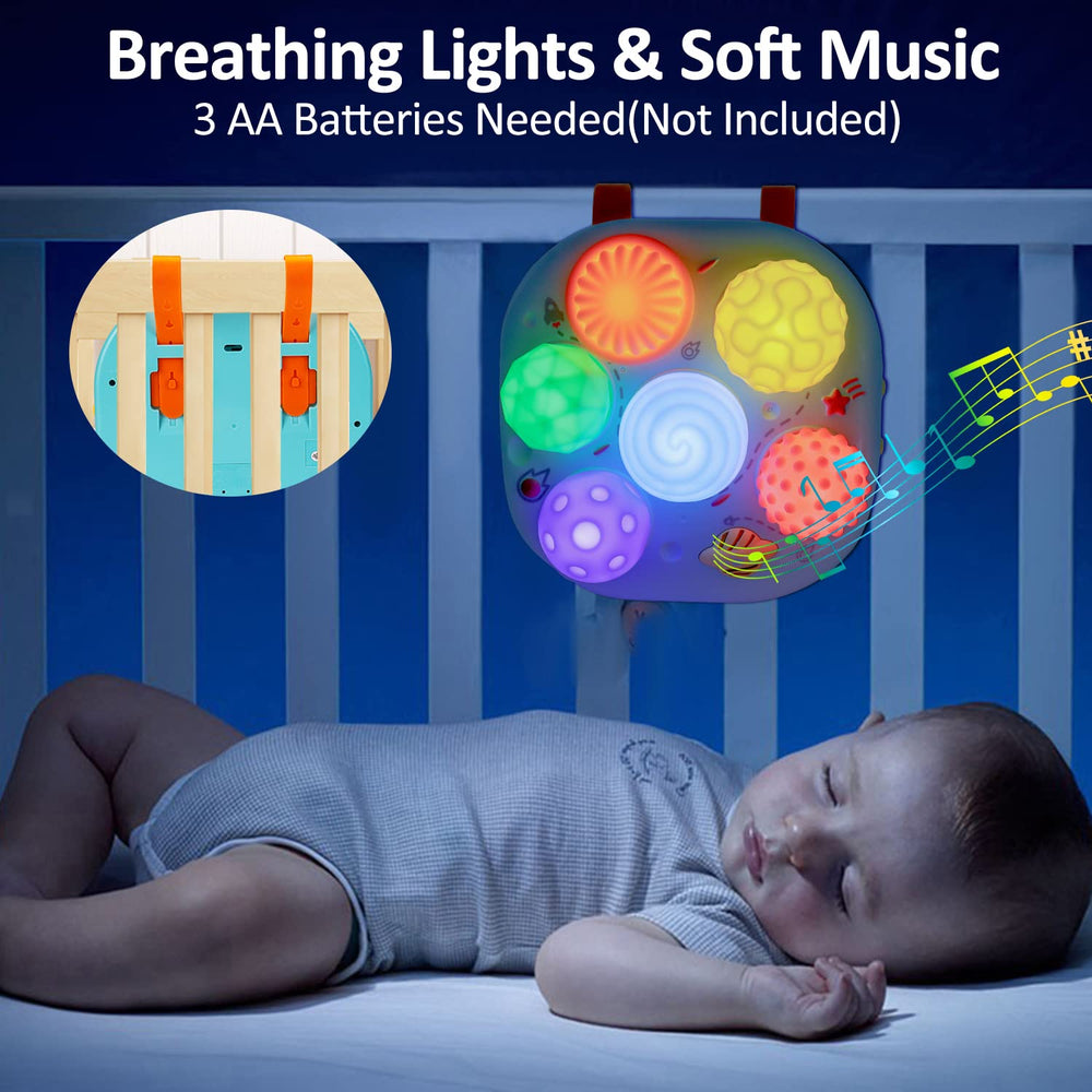 Tsomtto breathing light soother encourages soothing transitions to sleep.