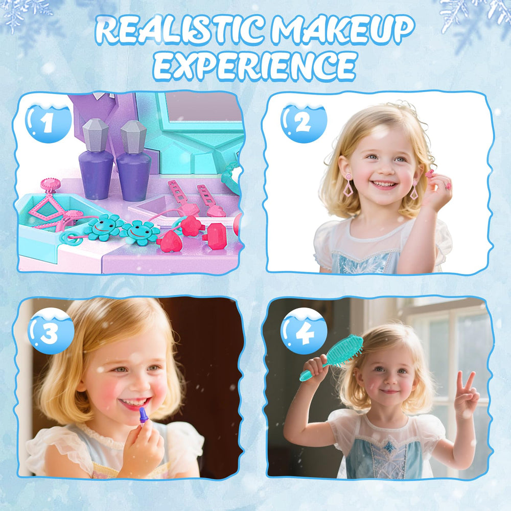 Tsomtto Frozen makeup station invites storytelling and role-play during playtime.