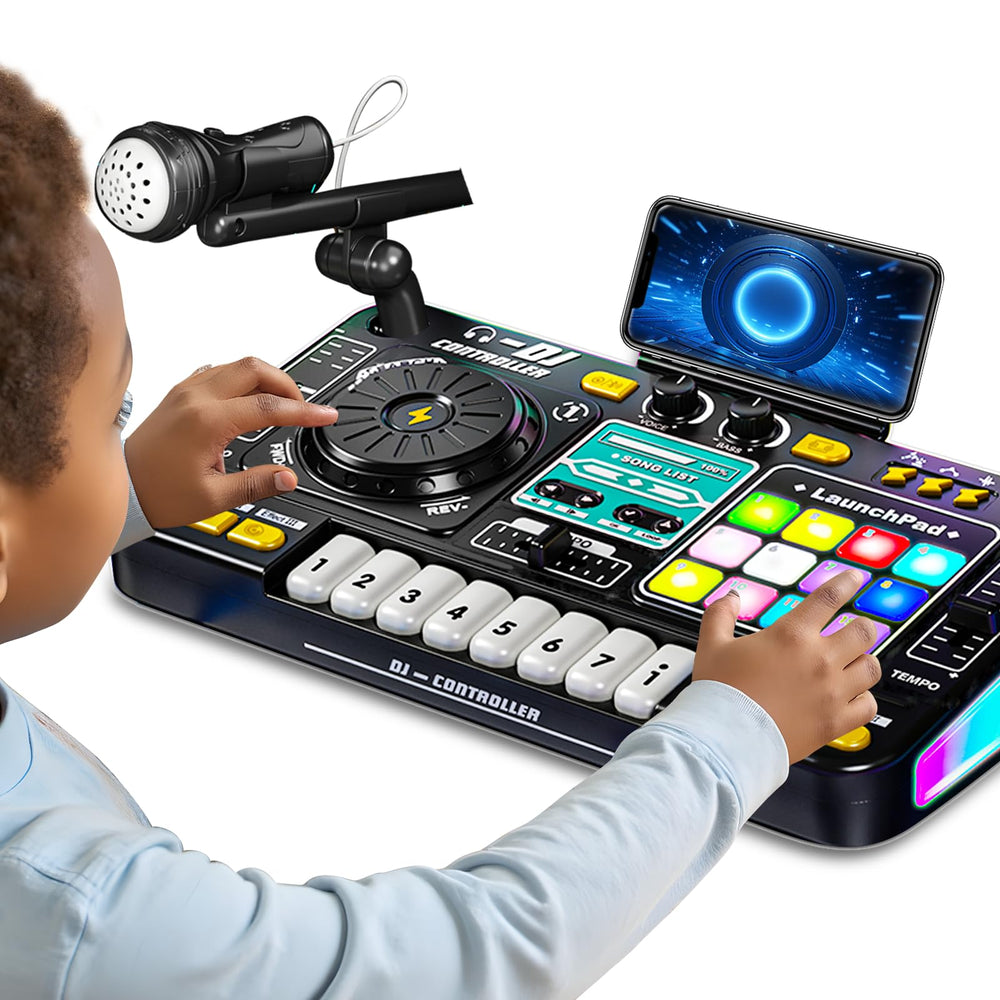 Tsomtto Kids DJ Mixer Table with LED lights for vibrant, engaging play
