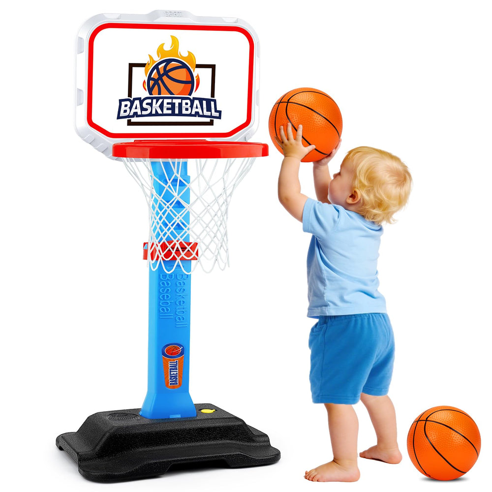 Tsomtto toddler basketball hoop assembly for quick setup and play