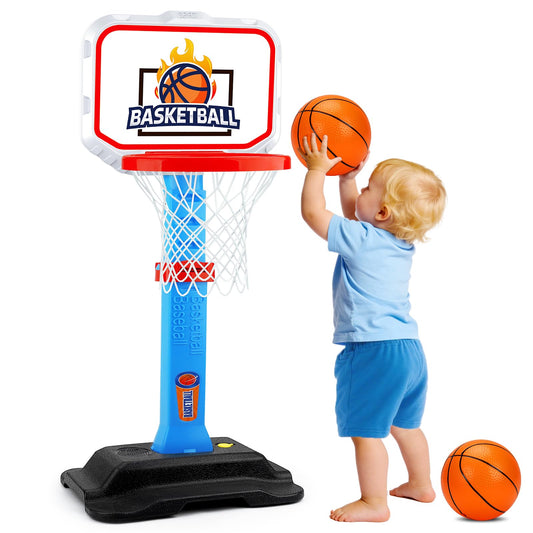 Tsomtto toddler basketball hoop assembly for quick setup and play