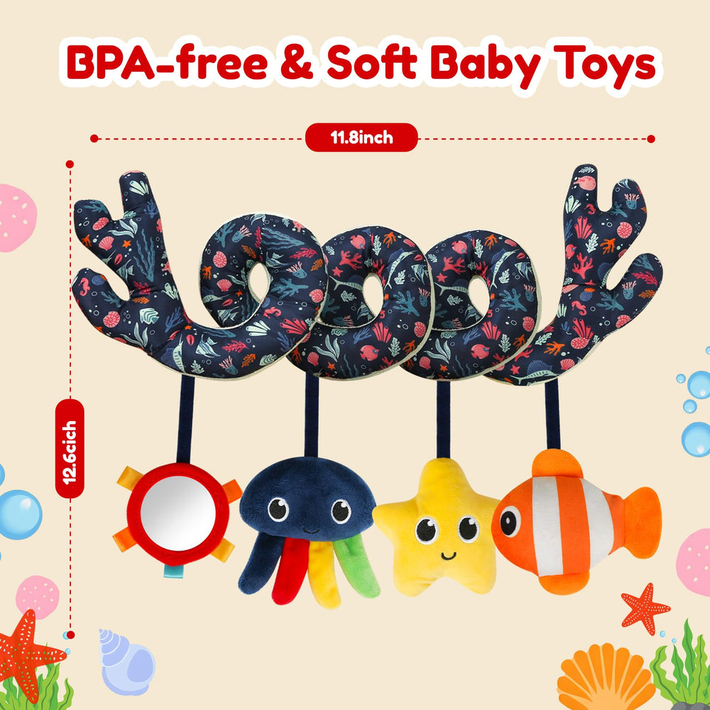 TSYAN ocean-themed plush engages visual tracking with bright colors.