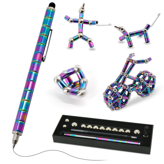 TTzycc magnetic pen with 13 rings for versatile tactile play and writing