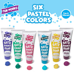 Tub Works Bath Paint Soap in Sea Green fosters fine motor skills during bath-time art.