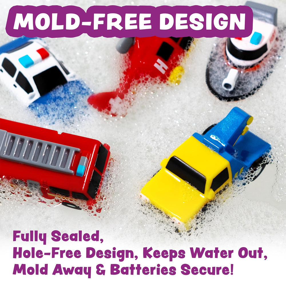 Tub Works Emergency helicopter bath toy with light-up play for imaginative baths.