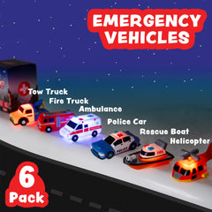 Tub Works Emergency police car bath toy with light-up features for sensory play.