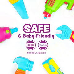 Tub Works Tools screwdriver bath toy supports fine motor exploration.
