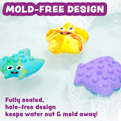 Tub Works Tub Poppers in a tub during bubble bath play